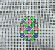 Argyle and Green Small Egg