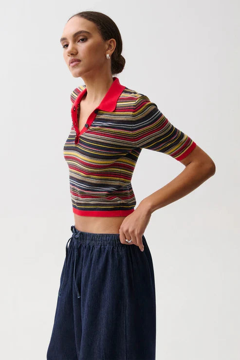 Ashlee Short Sleeve Polo Sweater