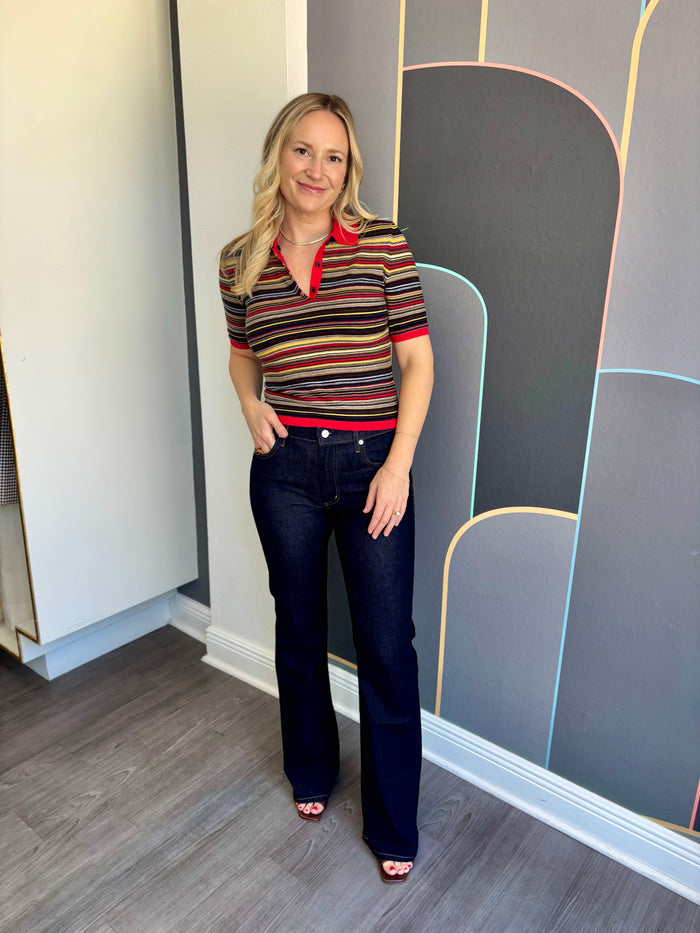 Ashlee Short Sleeve Polo Sweater