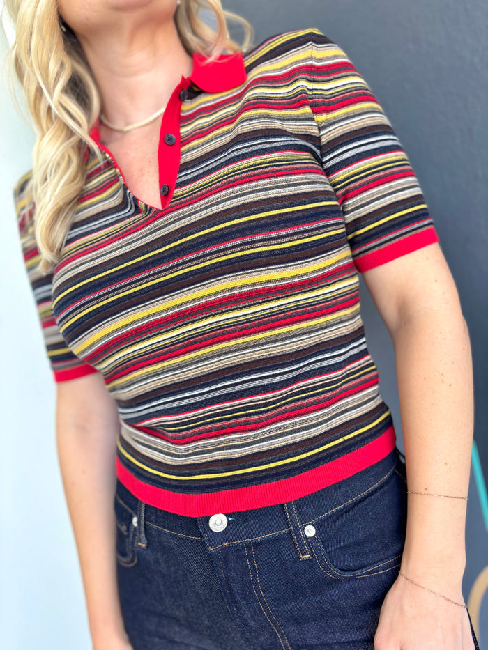 Ashlee Short Sleeve Polo Sweater
