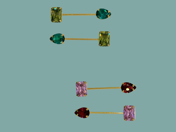 Asymmetrical Bling Earrings