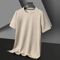AURELLE Men's Summer Waffle Knit T-Shirt – Breathable Crew Neck Tee