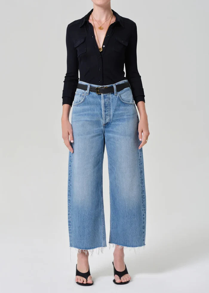 Ayla Raw Hem Crop - Honour