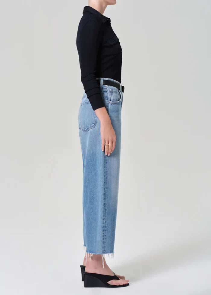 Ayla Raw Hem Crop - Honour