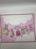 Baby girl pillow/announcement