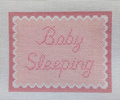 Baby Sleeping Door Hanger-Pink Scallops