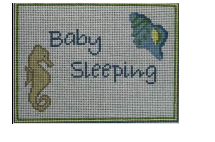 Baby Sleeping Sign-Seahorse Blue