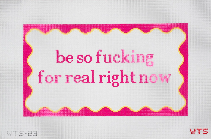 be so fucking for real right now