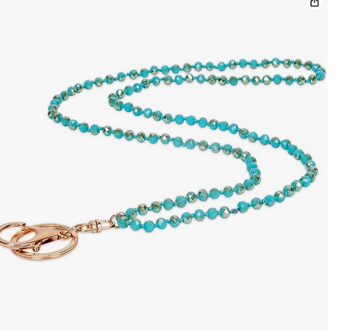Beaded Chatelaine-Teal