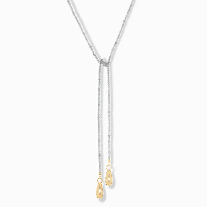 Beaded Lariat with Bean Charms