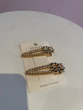 Bedazzled Gold Hair Clips