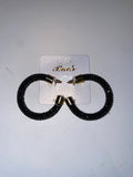 Black Bedazzled Hoop Earrings