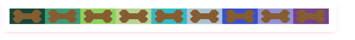 Blocks & Bones Blues Dog Collar