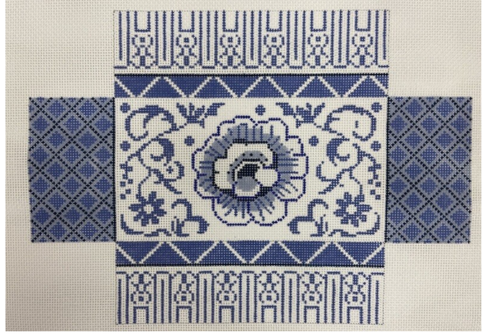 Blue and White Brick Cover