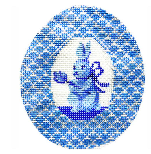 Blue Bunny with Tulip Egg