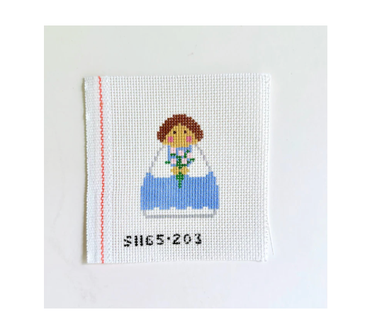 Blue Flower Angel Canvas