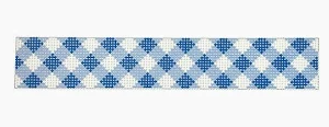 Blue Gingham Key Fob