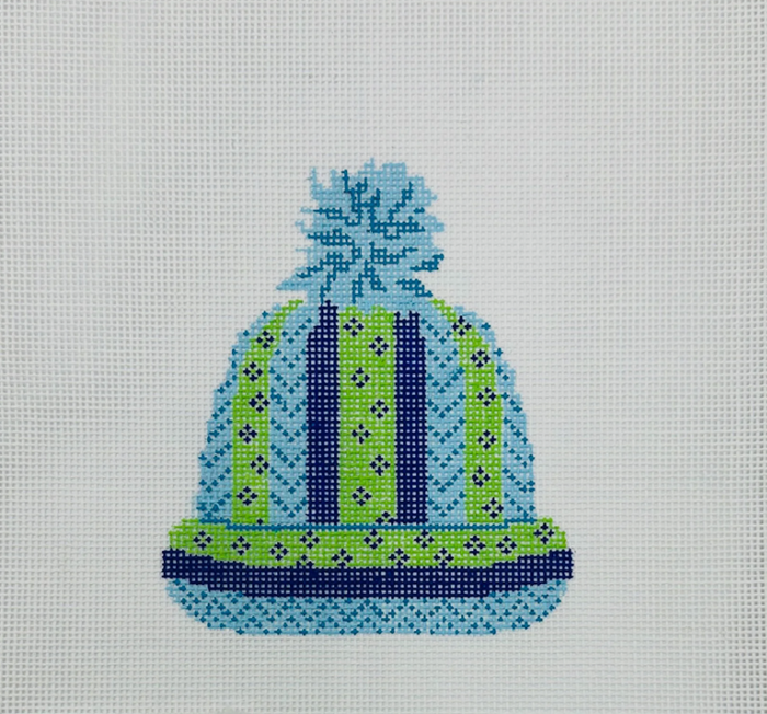 Blue Hat with Pom Pom
