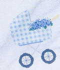 Blue Hydrangea Baby Carriage