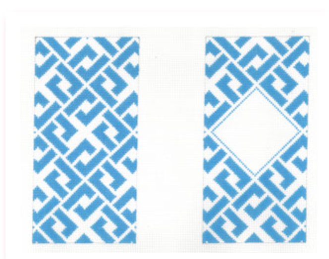 Blue Interlocking Diamonds