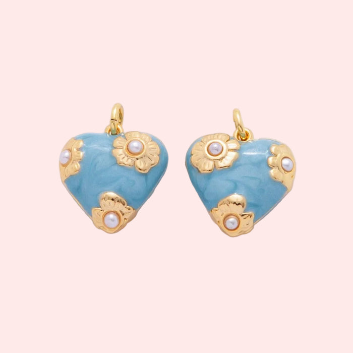 Bluebell Heart Charm