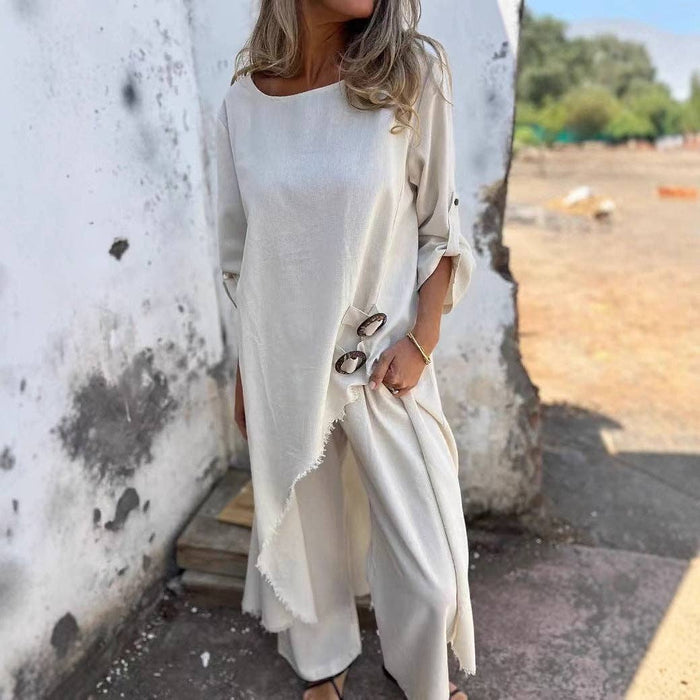 Boho Chic Geometric Print Lounge Set