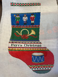 Bold Stripe Nutcracker Stocking
