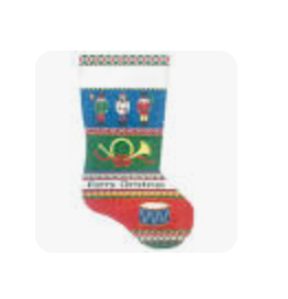 Bold Stripe Nutcracker Stocking