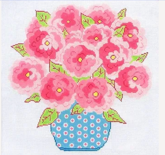 Bowl of Pink Flowers
