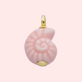 Bubblegum Nautilus Shell Charm