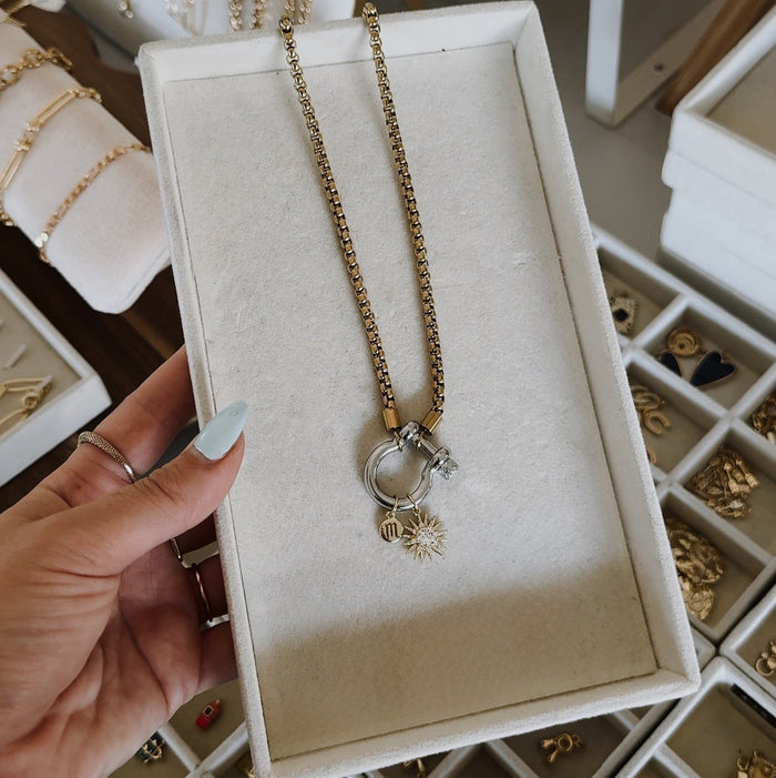 Buckle Necklace - Gold & Steel