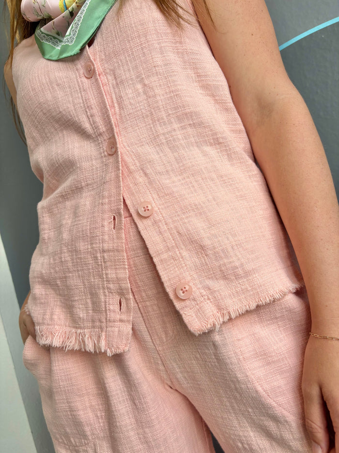 Button Front Tank
