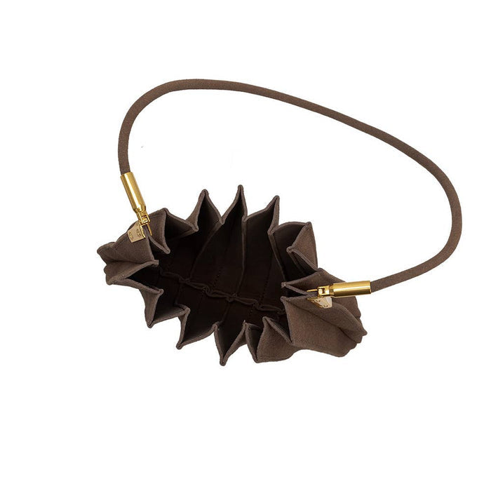 Carrie Suede Shoulder Bag - Chocolate