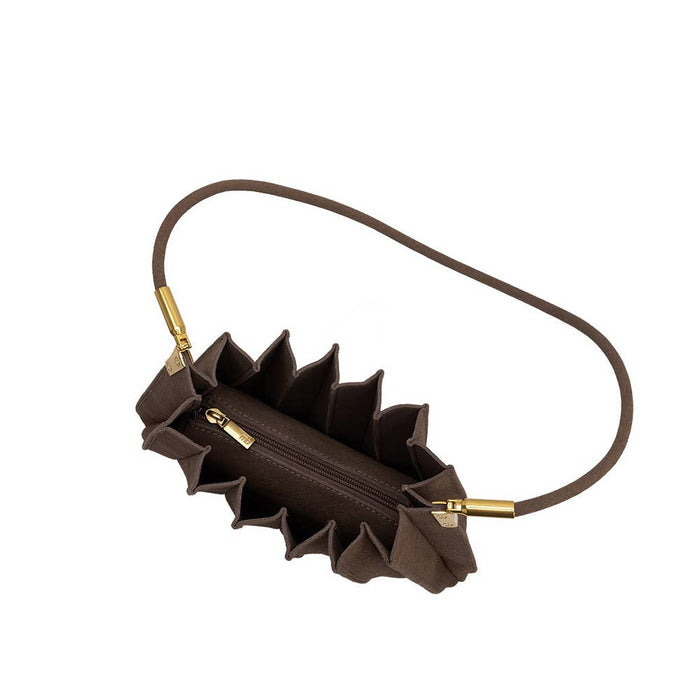 Carrie Suede Shoulder Bag - Chocolate