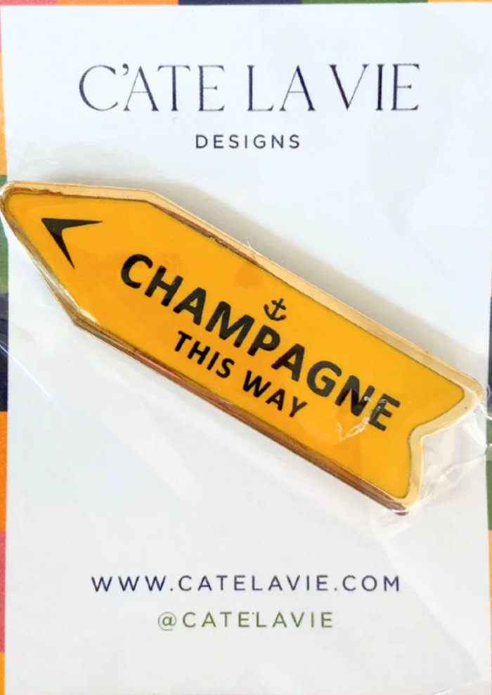 Champagne This Way Needleminder ( Yellow)