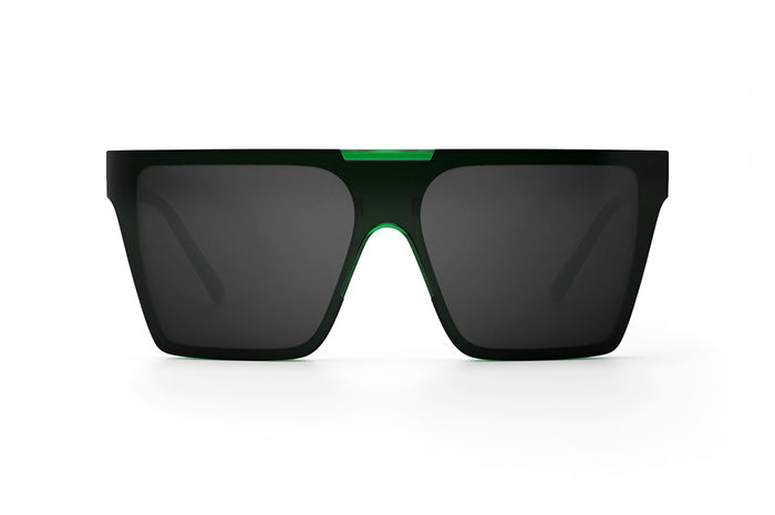 Front angle shot of the Clarity Sunglasses: Cycad Green on a white background