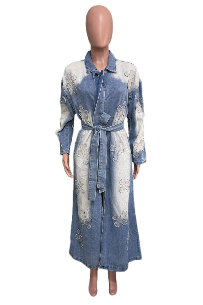 Covered MAXI LONG DENIM JACKET
