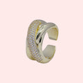 Criss Cross CZ Band Ring