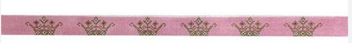 Crowns on Pink Dog Collar