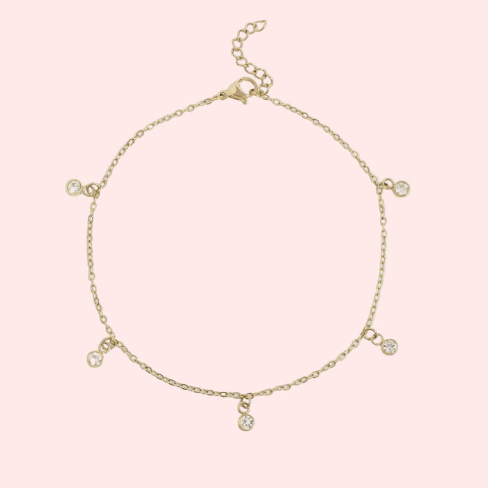 Crystal Drop Anklet