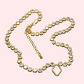 Crystal Tennis Chain Necklace - Gold