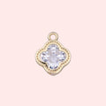 Cubic Zirconia Quatrefoil Clover Charm