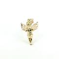 Diamond-Cut 10k Yellow Gold Praying Angel Cherub Pendant
