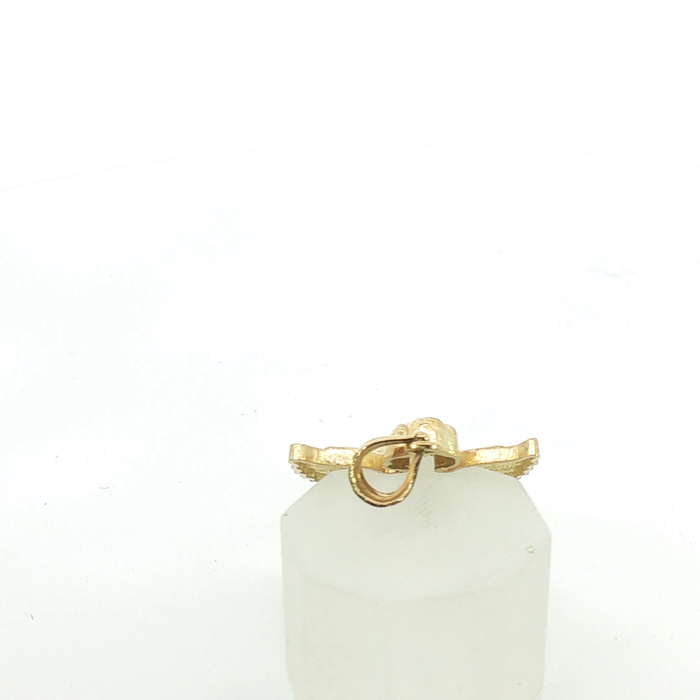 Diamond-Cut 10k Yellow Gold Praying Angel Cherub Pendant