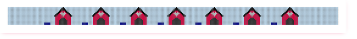 Dog House on Blue Dog Collar