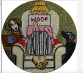 Dog Stitching Girl Ornament