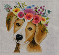 Dog With Flowers