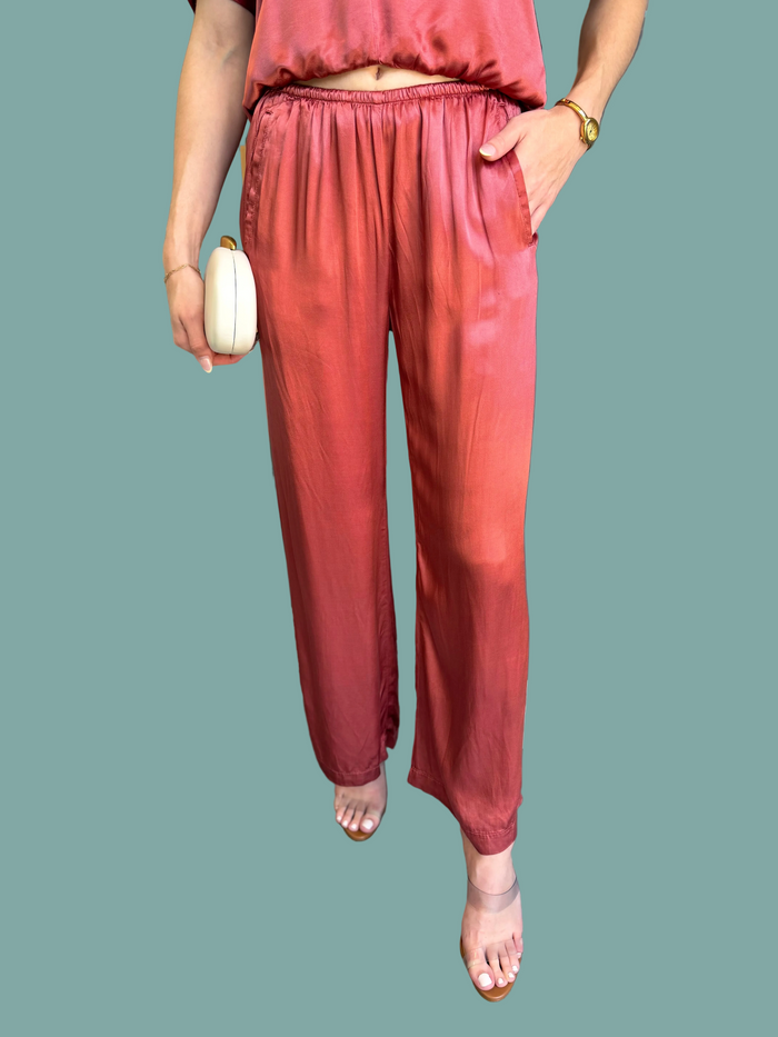 Draped Wide Leg Pant