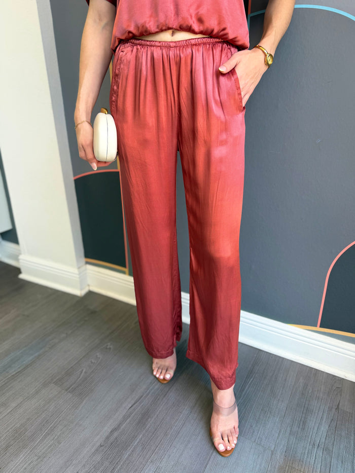 Draped Wide Leg Pant