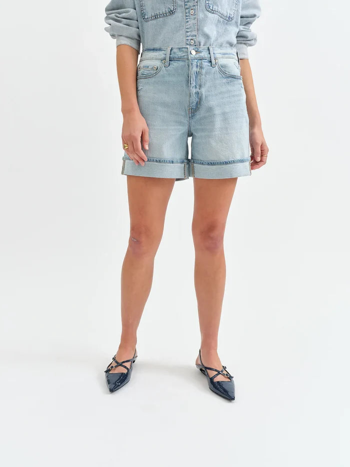 Easy Rider Mid Rise Short in Dew Drop